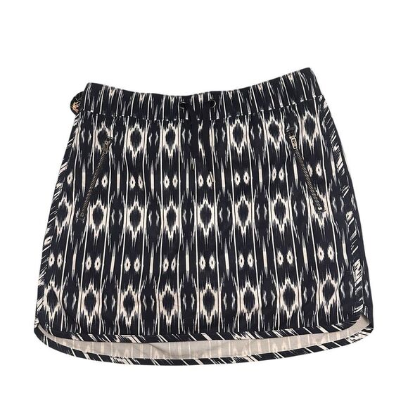 Athleta Women’s Ikat‎ Print Skorts Elastic Waist Zip Pockets Blue White XS - Picture 1 of 9
